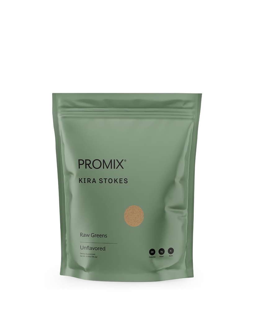 Promix Nutrition Raw Greens Superfood Blend - Sproutted Alfalfa, Wheatgrass, Ashwagandha, & Rhodiola - 30 Servis