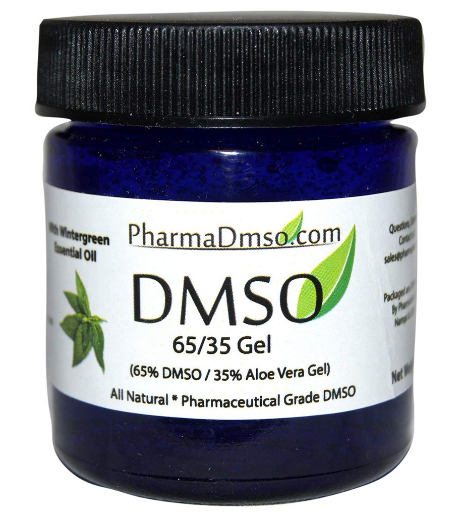 pharmadmso DMSO Gel infused with Wintergreen Essential oil. 65% DMSO / 35% Aloe Vera (2 oz.)