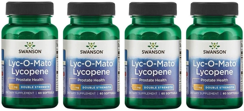 Swanson Double- Kekuatan LYC-O- Mato Lycopene 20 Juta 60 Sgels (4 Pack)