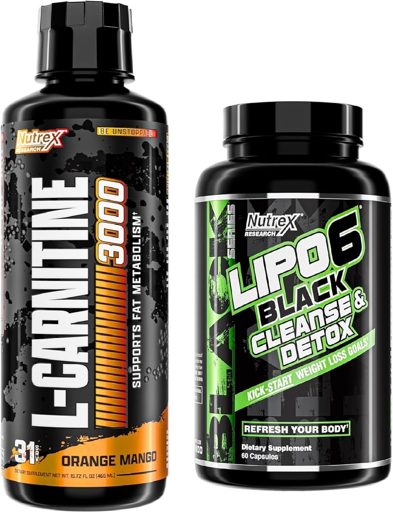Nutrex Research Liquid Carnitine 3000 124; Premium Liquid Carnitine, Fat Looss Dukung Orange Mango - Lipo- 6 Cleanse & Detox untuk Weight Los & Digetical