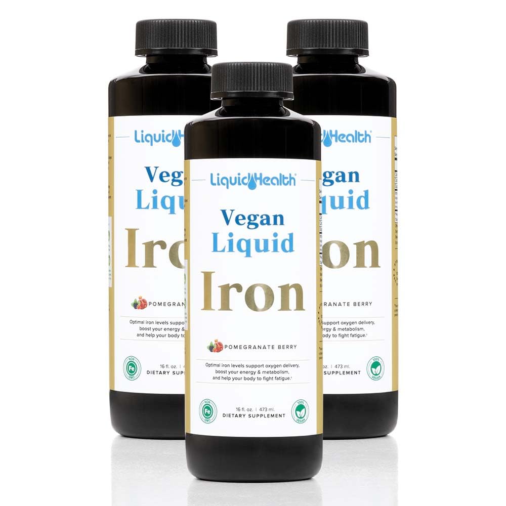 Liquid Leasing Liquid Liquid Liquid LIVid LIQUIDHEALTH dengan SunActive & Ferrochel Fe - Natural Energy, Ammune System & Metabolic Dupport, Increase Mental Clarity, Prenatal / Postnatal - USA Made, NON-GMO (3 Pack)
