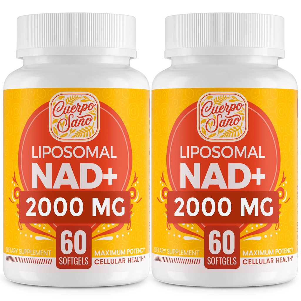 2000 MG NAD Suplemen, Lipomal NAD + dengan Absorpsi Tinggi, Lebih Eefisien daripada Nicotinamide Ribside, Suplemen Murni & Plus Boosting, Penuaan Pertahanan, Metabolisme & Cellular, 120 softgeels