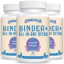 Semua Intox Binder Suplemen 1500 MG - High Biovability, Liver Gut Detox Cleanse dengan Aktivated Arang, Zeolite & Bentonite Clay untuk Toxins, Liver, Digeptical, 270 Vegan Capsules