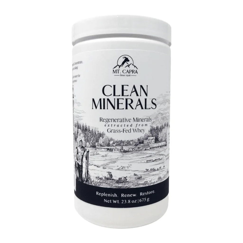 Gunung Capra Clean Minerals 124; Regeneratif Diekstrak dari Grass-Fed Goat Whey, Lebih dari 1000 mg Pottales, 240 mg Calcium, Multimineral, Biovailable, Easy to Digest 124; 30 Servings - 23.8 oz