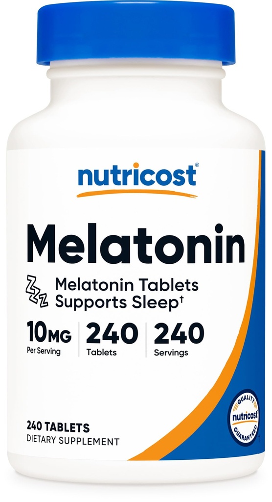 Nutricloses Melonatin 10mg, 240 Tablet - 10mg Per Serving, Non-GMO, Gluten Free