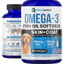 Omega 3 Fish Oil untuk Dogs Capsules - Salmon Oil for Dogs - Dog Fish Oil Suplement May Help Shedding, Allergy, Itching