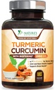 Turmeric Curcumin Supplement 1950mg - 95% Curcuminoids with Organic Turmeric & BioPerine Black Extract for Best Absorpsi, Nature 's Vegan Joint Dupport, Non-GMO, Bottoms in USA - 180 Capsules