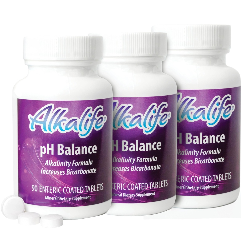 Tablet Tambahan PH Alkalife PH - Yang Pertama dipatenkan Alkaline Bicarbonate Pills - Netralize Acid, neraca, Dukungan Imune, Performance Peak, Detox - 270 Tablet