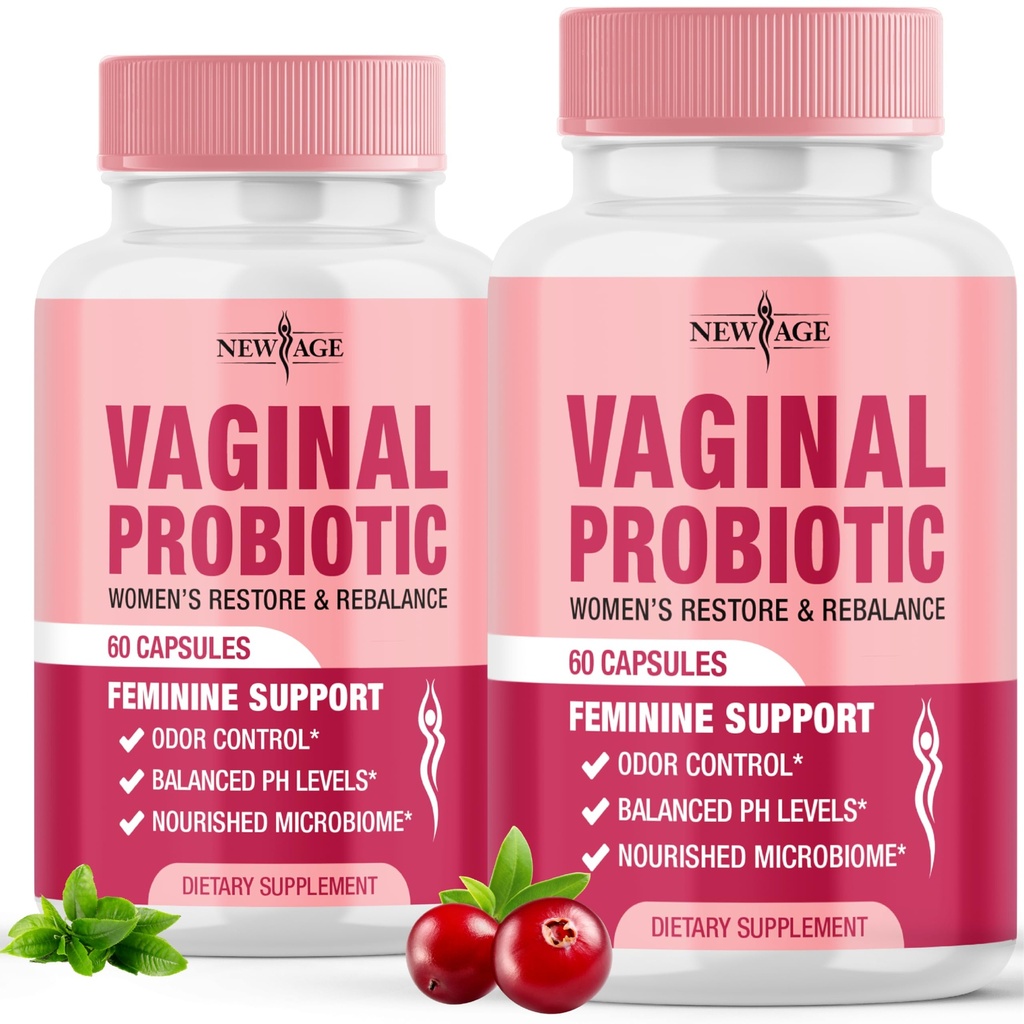 Produksi Vaginal Baru untuk Perempuan dengan Presesi, Ekstrak Cranberry, dan Campuran Probiotik Lactoillus, Mendukung keseimbangan PH Sehat, Kontrol Odor, Vaginal Flora - 120 Katup