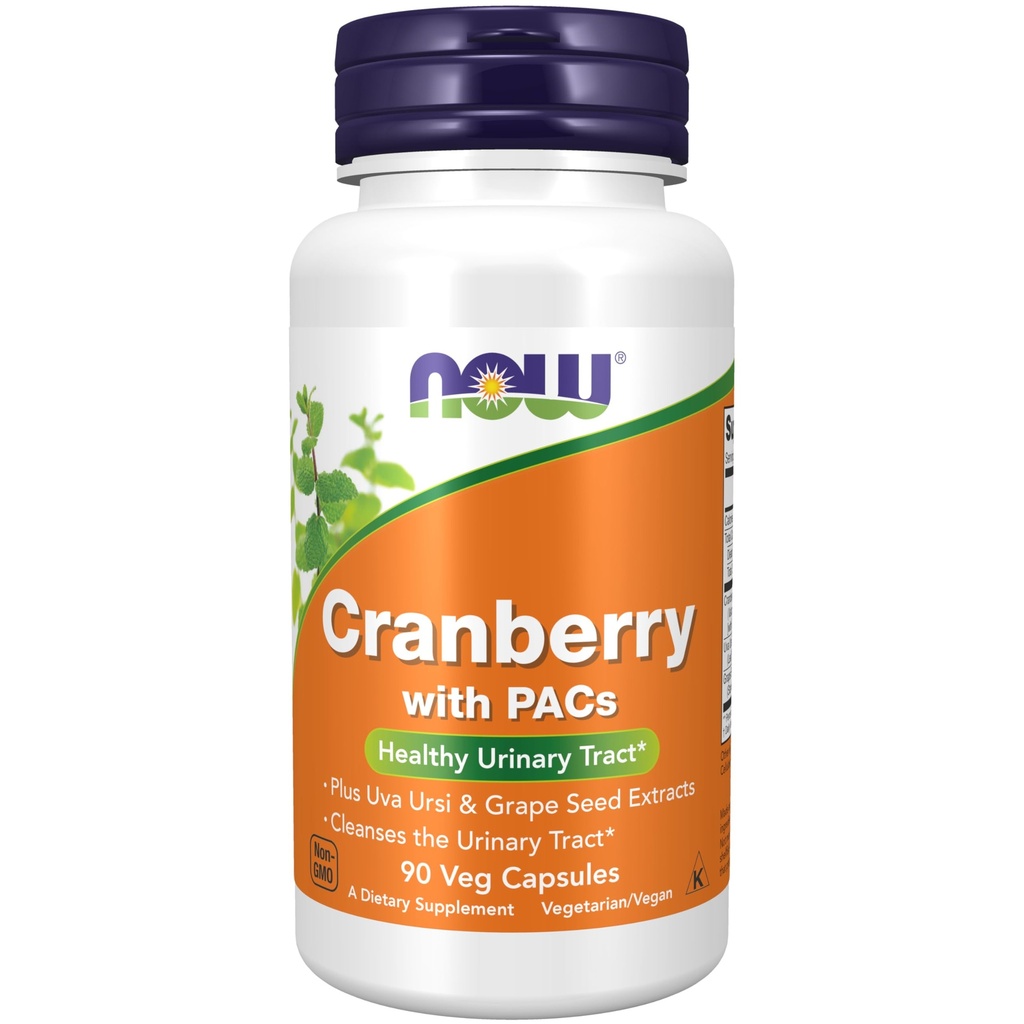 Suplemen SEKARANG, Cranberry dengan PACS, ditambah Uva Ursi dan Grape Seed Ekstrak 90 Veg Capsules