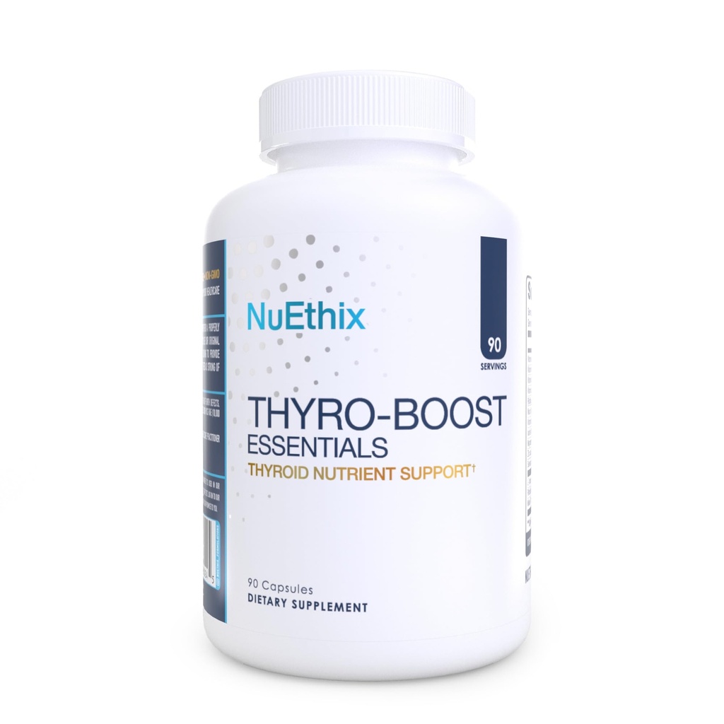 Formulasi NuEthix Thyro- Boost Esensials, Non- Glandular Dukungan untuk Membantu dengan Optimal Thyroid Fungsi, 90 Kapsul
