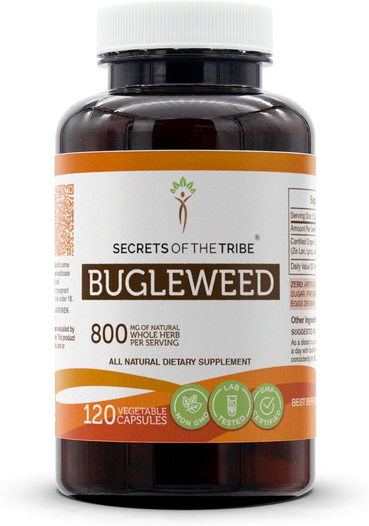Rahasia Suku Bugleweed 120 Capsules, 800 mg, Bugleweed (Lycopus Virginicus) Dry Herb (120 Capsules)