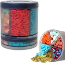 Monster Extra-Large Pill Organizer (5 "Tall x 4.25" Wide) - 10 Kompartemen yang dapat disetel, Pelaksanaan Obat Persediaan & Tambahan Mudah, Monster Fit 10