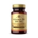 Solgar Vitamin B6 100 mg - 100 Vegetable Capsules - Non- GMO, Vegan, Gluten Free, Dairy Free, Kosher, Halal - 100 Servis
