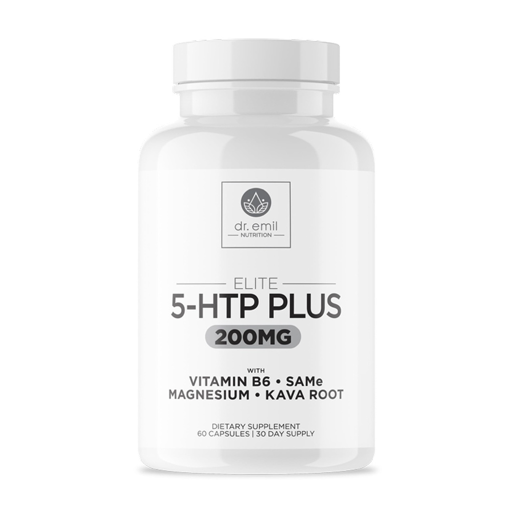 200 MG 5- HTP Elite dengan Kava Root Extract, Magnesium & SAM-e untuk Mempertahankan Tidur Normal Sehat & Buat Sehat Wellbeing - 5HTP Tambahan dengan Vitamin B6 - 60 Capsules, 30 Servis