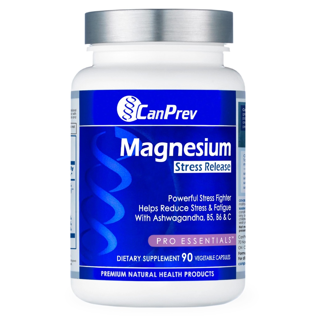 CanPrev Magnesium Bisglycinate with Ashwagandha, B5, B6 & Vitamin C, 90 Veg Caps, 30- Day Supply, Dukung Revelful Nights & Relaxation, Helping Energy & Imune Fungsi, Vegan, Non-GMO, Dairy, Soy, Gluten