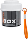 Pill Dispenser, Portable Supplement Organizer Bottle with Anti- Mixing and Wide Openings Design for Travel (Orange)