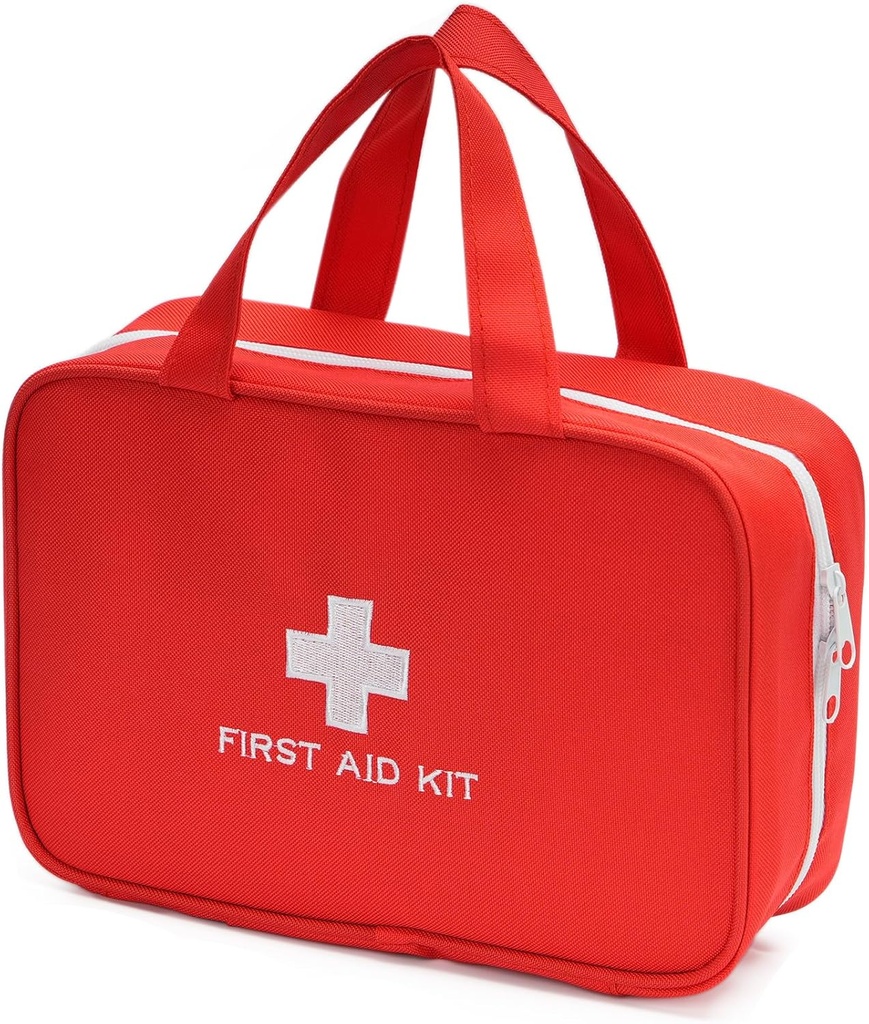 Compact Kosong Bantuan Pertama Kit Bag Darurat Trauma Pouch Medical Organizer untuk Rumah, Berkemah, Traveling, Mobil (Merah)