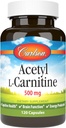 Carlson Labs Acetyl L- Carnitine, 500mg, 120 Capsules