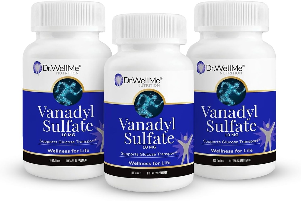 Nucleting Dr.WellMe Vanadyl Sulfate Suplement 10 mg, Mempertahankan Gula Darah Sehat Tingkat, 100 Tablet, Paket 3
