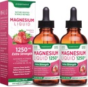 Magnesium Glycinate and Citrate Liquid Suplemen: dengan Vitamin D3, K2, B6 & L-Theanine, untuk Relaxation Muscle, Dukungan & Overall Wellness of Women - 120mL