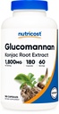 Nuttricost Glucomannan 1.800mg Per Serving, 180 Capsules