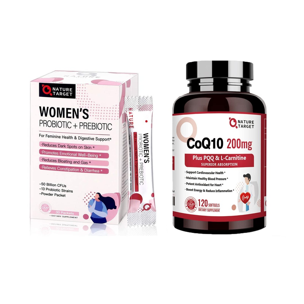 Suplemen Mesiu Programper NATURE TARGET untuk Absorpsi Tinggi & CoQ10- 200mg dengan PQQ L- Carnitine & Omega- 3s