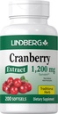 Lindberg Cranberry Pills for Women 124; 1200 mg 124g; 200 Softgels 12.4; Tradisional Herb 124; Ekstraksi Suplemen 12.4; Non- GMO, Gluten Bebas