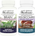 Bundle Host Defense dengan MycoBotanicals Brain * Capsules, 60 Count & MycoBotanicals Stress Decompress * Capsules, 60 Count - Dukung Memori & Fokus - Dukung Relaksasi *