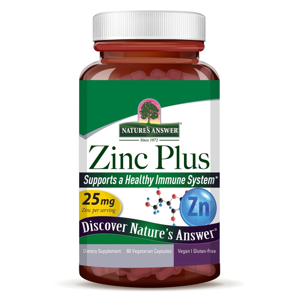 Zinc Plus + Vitamin for Dewasa - 25mg Dukungan Imune dengan B6 60 Veg Capsules - Vegan, Gluten- Free, Cruelty- Free Zinc Piclonate A26; Imune Support