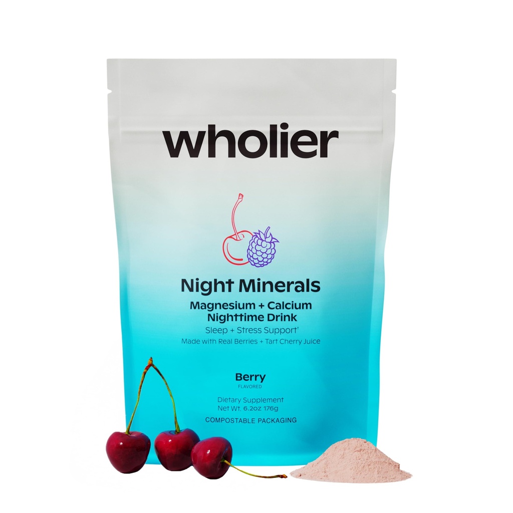 Magnesium Glycinate, Tart Cherry Juice, Calcium Cheleated. Minum malam hari. Dukungan Alam untuk Tidur, Stress + Relaxation. Malam Mineral. (30 Pelayan)
