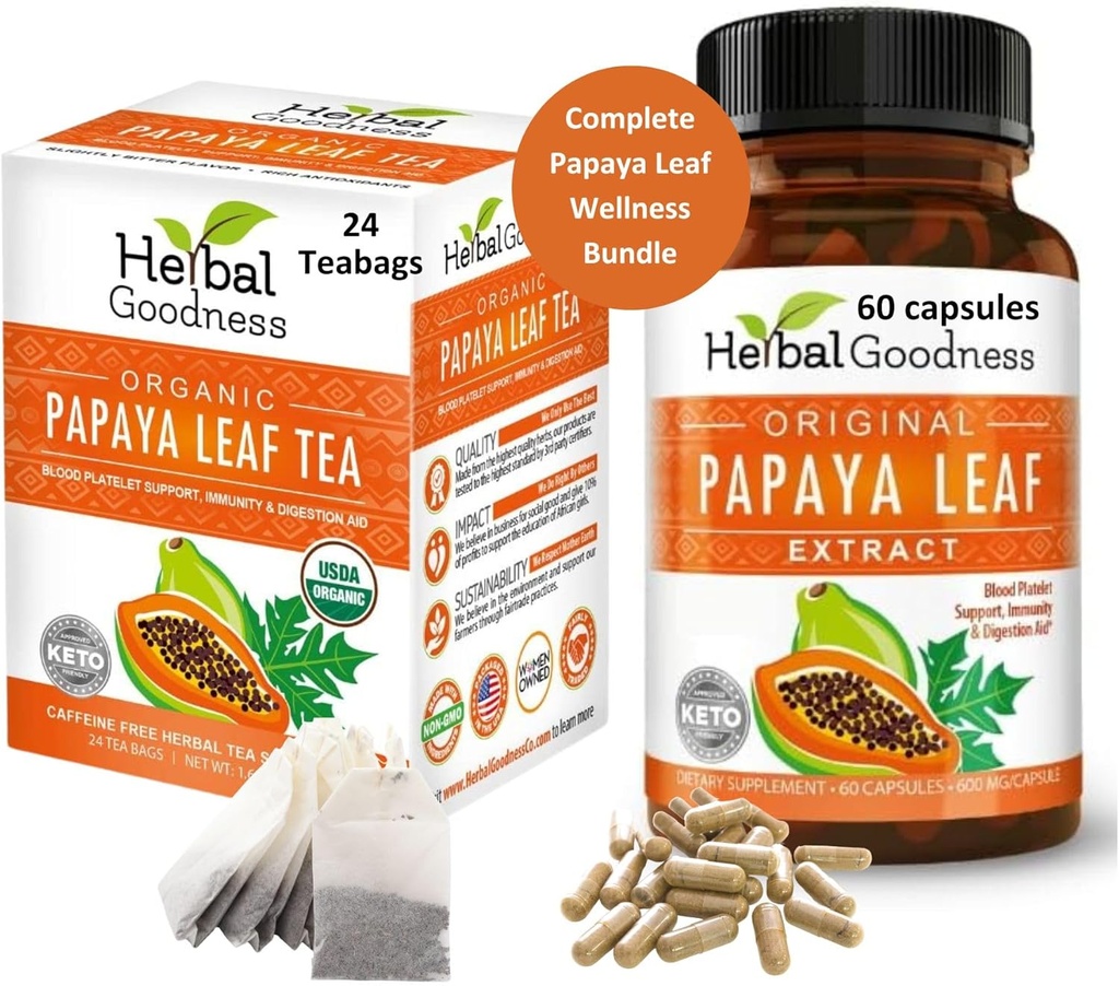 Kemiri Daun Ekstrak Kasule dan Bundle Teh Daun Pepaya