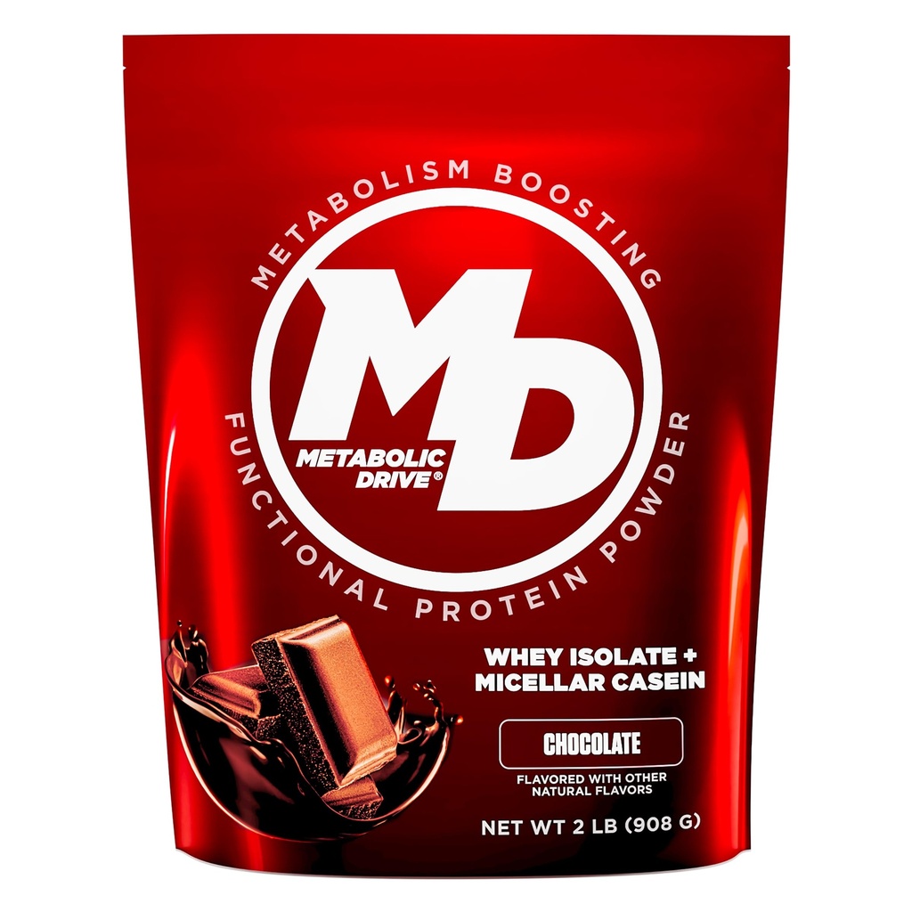 Bom Biotest Metabolic Drive Protein - Lower - Carb Flavor- Bomb, 20 Servings - Whey Isolate + Mivault Casein - Signature Chocolate