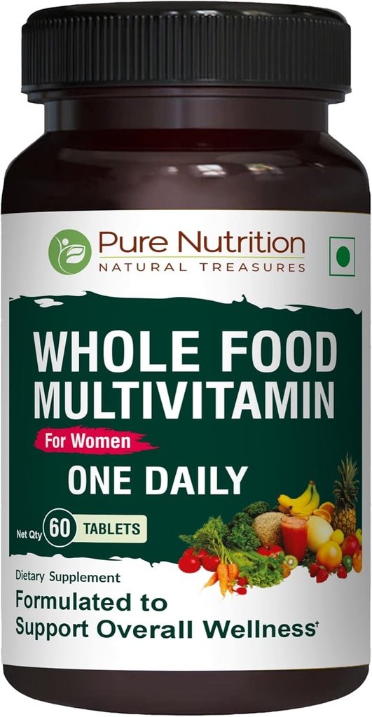 Nutrition Whole Food Multivitamin untuk Perempuan 124; 60 Tabs 124; Satu hari, 124; 100% RDA 124; 24 Vitamin Natural dan Mineral 124; Semua Tanaman Natural Berdasarkan Multivitamin 124; 2 Bulan