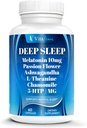 18 - 1 Melonain10 mg, Natural Deep Sleep Suplemen untuk Orang Dewasa, Non-Habit Forming, Ashwagandha, L- Theanine, Magnesium, Chamomile, 5- HTP, Non-GMO