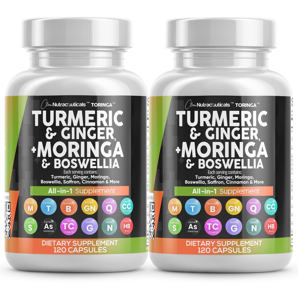 Turmeric Moringa Supplemen 126; Ginger Boswellia Saffron