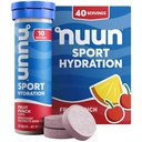 Nuun Sport Electrolite Tablet dengan Magnesium, Kalsium, Potasium, Chloride & Sodium, Gluten Free & Vegan, Fruit Punch, 4 Pack (40 Servis Total)