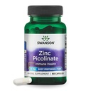 Swanson Zinc Picolinate - Mineral Suplemen Promoting Kesehatan, Kesehatan Penglihatan, & Imune Dukungan - Tubuh Disukai Bentuk Zinc - (60 Capsules, 22mg Masing-masing)