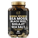 Magu Superfood 18-1 Moss Laut, Benih Hitam, Shilajit, Sea Salt + D3 & K2, Ekstraksi Terkonsentrasi, Trace Multi Mineral Kapsul, untuk Supplemen Pria & Perempuan Listrik Mineral