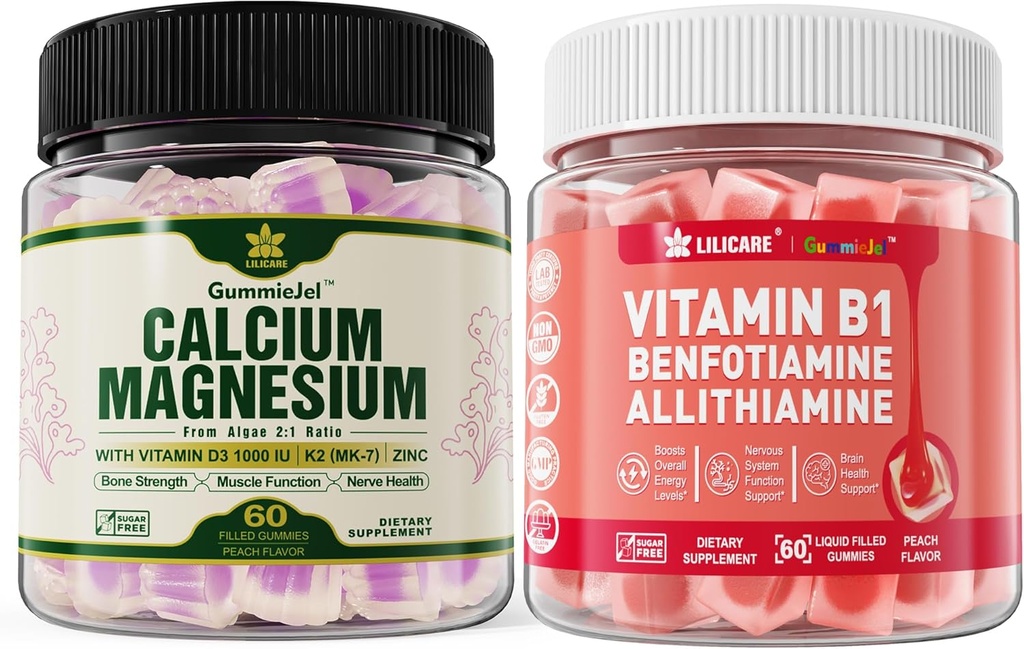 Tanaman Berdasarkan Tambahan Kalsium + Vitamin B1 Gummies