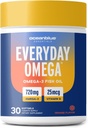 Tambahan Oceanblue Omega 3 untuk Women 124; Burpless Fish Oil 720mg dengan Vitamin D3 124; Heart Ammune Dukungan, Molecularly Dibingung Orange Flavor (30 Count Satu Hari Omega)