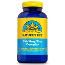 Kehidupan NATURE Cal Mag Zinc Kompleks 1000mg / 500mg / 15mg - Calcium Magnesium Zinc Suplemen w / Vitamin D dan Boron - Bone Health, Muscle and Heart Health Dukungan, 62 Serv, 250 Caps