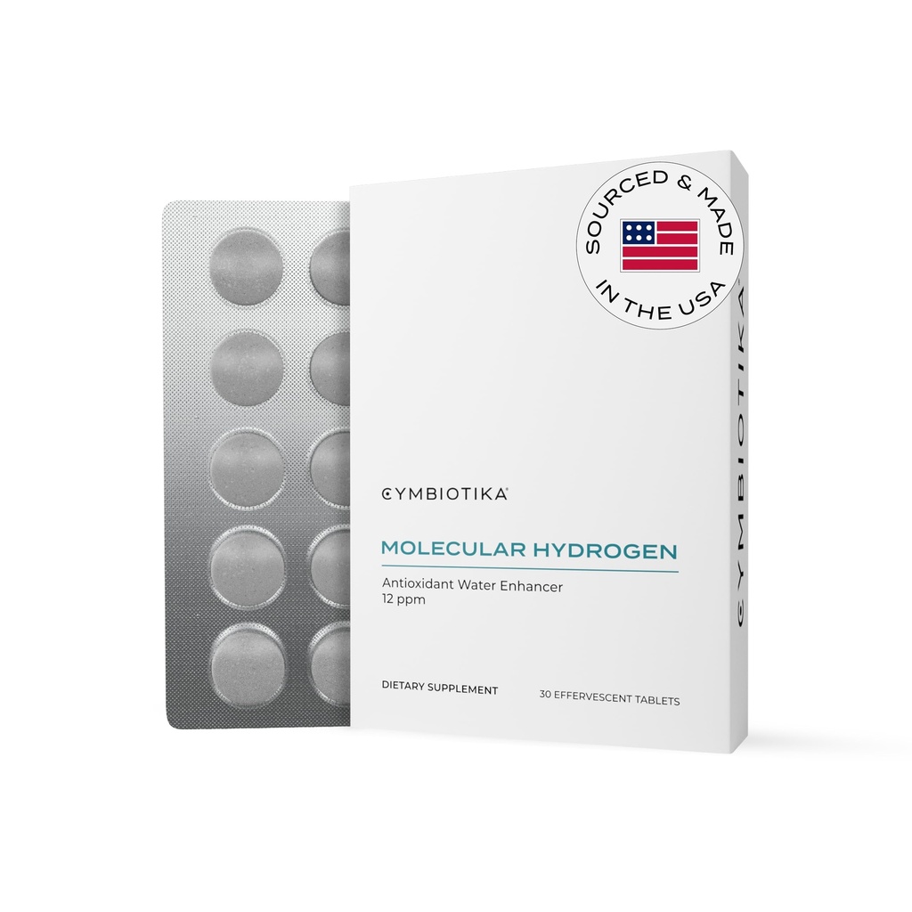 CYMBIOTIKA H2 Molecular Hydrogen Water Tablet dengan Magnesium, Energy Boost, Gluten Free, Keto Antioksidant Shing, Suppplication Fast Dissoling, Helping Fight Inflammation & Stress 30 Tablet, 12 Plum