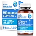 Pray Botanica Mushroom Supreme 7 - Mushroom Suplemen - Ekstraksi Organik dari Turkey Tail, Chaga, Phellinus, Reishi, Cordyceps, Maitake, Shiitake untuk Dukungan Imune & Optimal Wellness, 60 Caps
