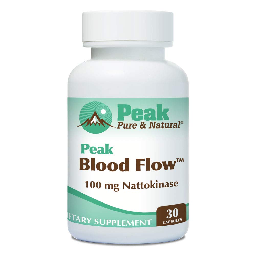 Peak Pure & Natural Peak Blood Flow - Nattokinase Suplemen - Suplemen Darah Sehat untuk Dewasa 124; 100mg - 30 Kapsul