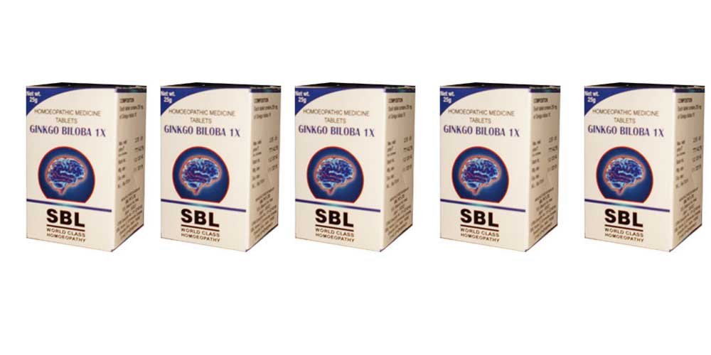 Ginkgo Biloba 1 x Tablet SBL Homeopati - 25g (Paket 5)