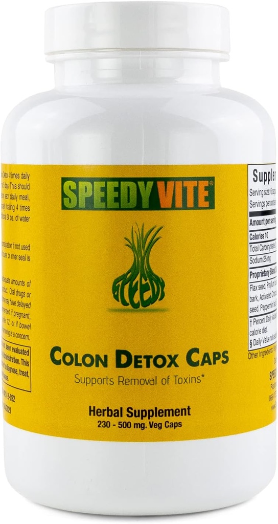 Colon Detox Supports Natural Removal of Toxins * Organik, Charcoal Psyllium Seed & Husk Flax Benih Apel Fiber / Pectin Slippery Elm Fennel- Powder di 230 Veg Caps