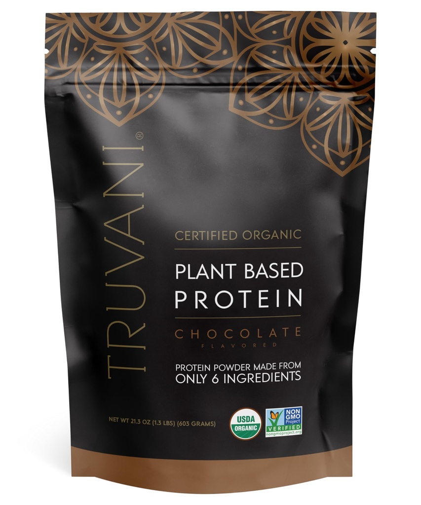 Truvani Vegan Protein Powder 124; Chocolate 124; 20g Organic Plant Based Protein 14; 18 Servings 12.4; Keto 124; Gluten & Dairy Free 124; Low Carb 124; No Added Sugar