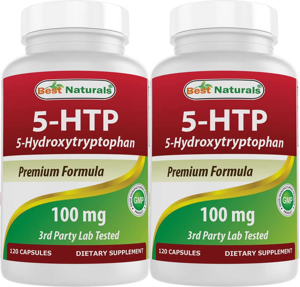 Terbaik 2 Paket 5-HTP (5-hydroxyptophan) 100 mg 120 Capsules
