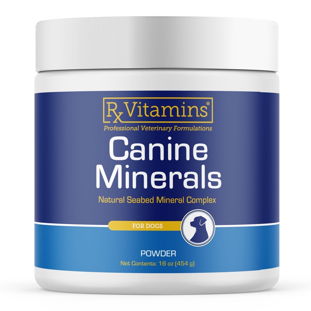 Rx Vitamin Canine Minerals - Ential Minements for Dogs - Calsium, Magnesium, Iron Suplemen, Bone and Joint Suplemen untuk K9, Imune Dukungan - 16oz